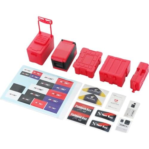 5PCS 1/10 Scale Accessories Fishing Storage Box Refrigerator Toys for RC Rock crawler Axial SCX10 Traxxas TRX4