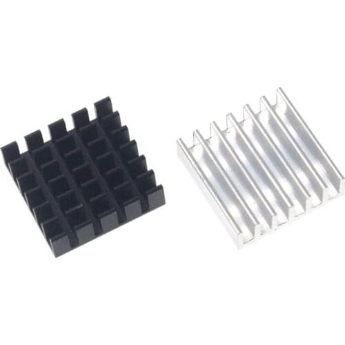 5pcs/lot 20*20*6MM Black silvery Aluminum Spiky Mini Heatsink Cooling Heat Sinks Cooler Aluminum Heatsink Heat sink