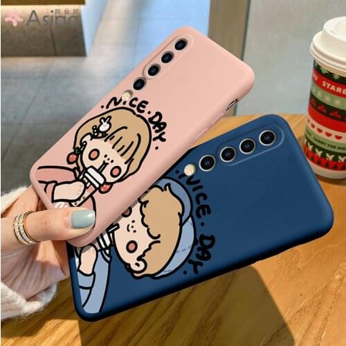 ASINA Cute Couple Case For Xiaomi Redmi Note 8 9 10 Official Original Liquid Silicone Cases For Xiaomi Mi10 11 Cover Shell Capas