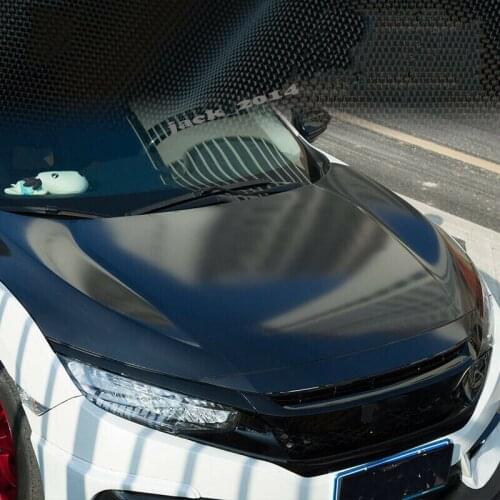 Carbon Fiber Auto Hood Bonnet Retrofit Cover Sticker For Honda Civic 10th 2016 2017 2018 2019