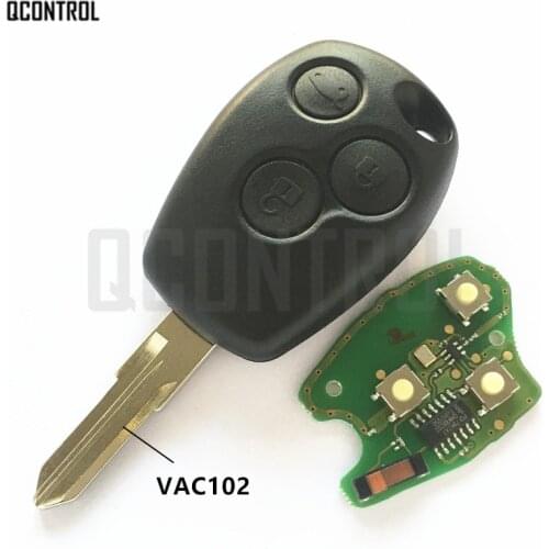 QCONTROL Car Remote Key Fit for Renault Megane Modus Clio Kangoo Logan Sandero Duster 433MHz with PCF7946/PCF7947 Chip