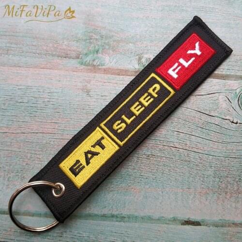 MiFaViPa EAT SLEEP FLY Aviator Keychain Aircraft Key Chain Christmas Gift Aviation Keyring Pilot Keychains AV8R Fashion Trinket