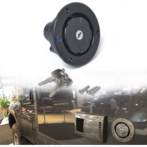 Black Locking Gravity Water Inlet Fill Dish Hatch Lock with 2 keys for RV Camper Trailer Cars