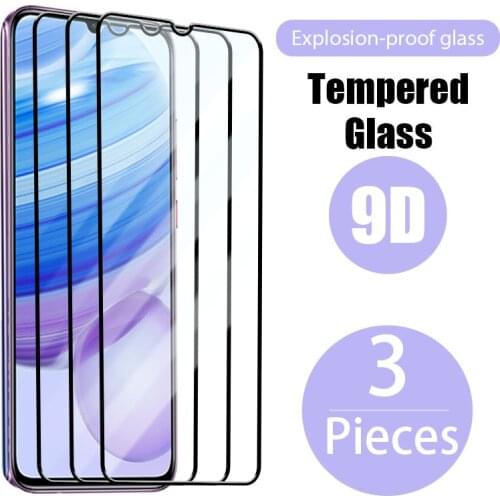 3 Piece Black Screen Protector for Redmi Note 10 Pro 9D Full Cover Tempered Glass for Xiaomi Redmi Note 10 9 Pro 9S 9T 9A 9C 10S