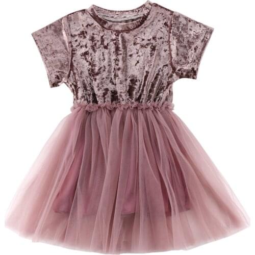 Citgeett Baby Girls Princess Kids Party Pageant Wedding Velvet Dress Gown Mesh Summer Novelty Sundress