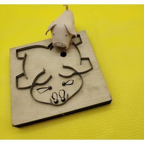 Designer leather craft pig decoration die cutting knife mould diy hand machine punch tool set