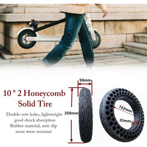 10inch * 2/2.15/2.5inch Electric Skateboard Tire Scooter Solid Durable Replacement Rubber Tire Wheel