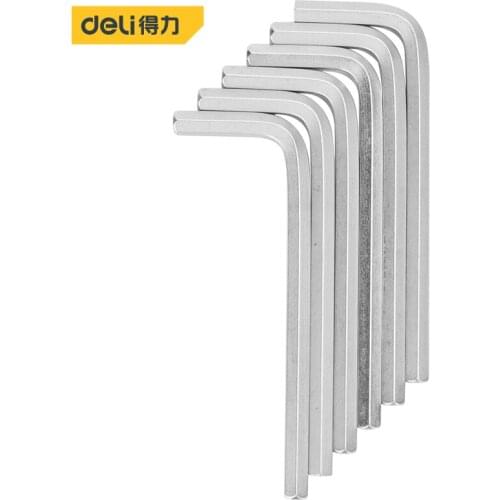 Deli L-Shape Wrench Metric Allen Hexagon Keys Set Long Arm Hex Key Wrench 6mm Chromium-Vanadium Steel Matte Home Repair Tools