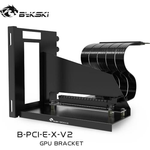 Bykski 25cm PC Graphics Cards PCI Express Connector Cable Reversing Bracket Riser Card 7 PCI-E Flexible Cable/vertical GPU mount