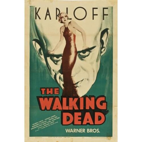 Karloff the Walking Dead 1936 Horror Movie Film Retro Vintage Kraft Poster Canvas Painting Wall Sticker Home Decor Gift