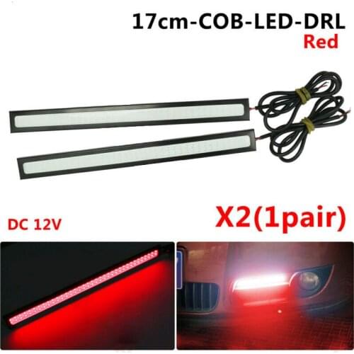 Set Car LED Lights Waterproof Accessories COB DRL Fog Lamp Replacement