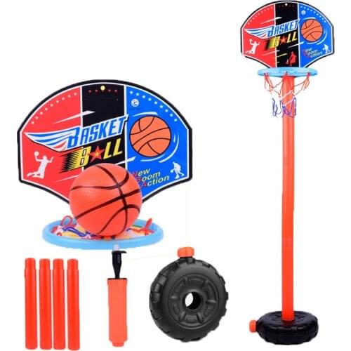 Kids Boy Girl Basketball Playing Set Outdoor Sport Adjustable Stand Basket Holder Hoop Goal Game Mini Indoor Kids Yard Game Toys