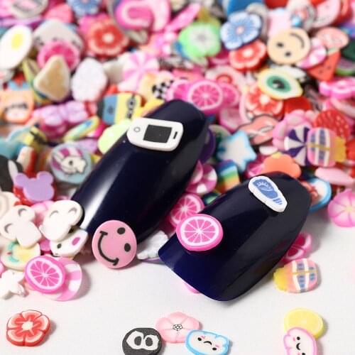 1000Pcs Fruit Flower Slices Filler For Nail Art Lollipop Fruit Addition For DIY Charm Slime Accessories Supplies Decoration Toy