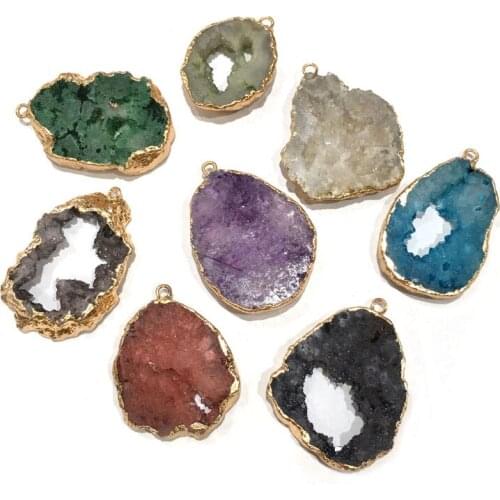 Natural stone crystal pendant irregular shape Exquisite charm for Jewelry Making DIY Necklace accessories Reiki Healing Gift