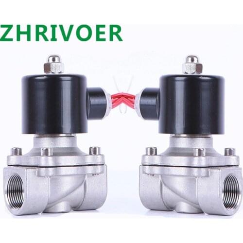 Normally Closed Pneumatic for Water Oil Air gas 12V/24V/220V/110V Stainless steel Electric Solenoid Valve 1/4" 3/8" 1/2" 3/4" 1"