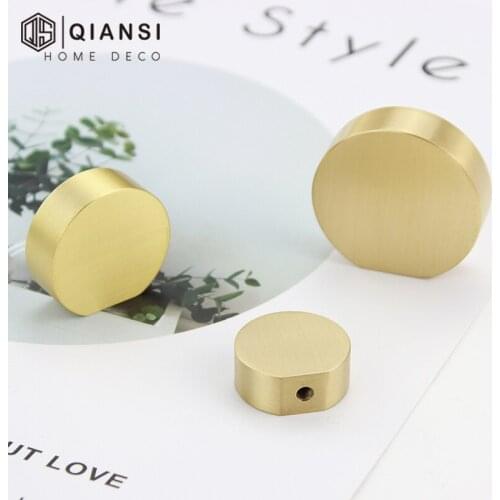 Kitchen Cabinet Handles Simple Brushed Buttons Handles for Cabinets Bedroom Dresser Drawer Handle Gold Handles Metal Brass