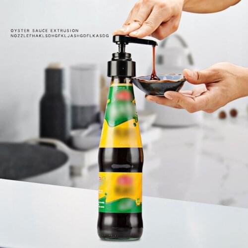 SHGO HOT-3Pcs Oil Cap Pump Top Dispenser Nozzle for Oyster Sauce Ketchup Bottle Convenient to Use and Avoid Waste