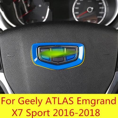 Steering wheel middle sign decorative car decorative car supplies multi-function For Geely ATLAS Emgrand X7 Sport 2016-2018