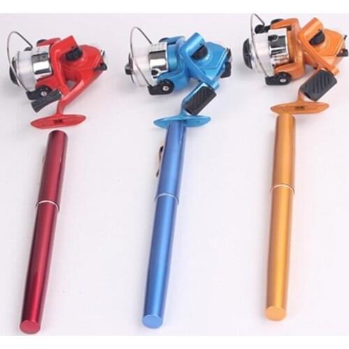 100cm Telescopic Mini Pen Shape Portable Pocket Fish Spinning Rod Pole Reefs Rocks Fishing Rod With Fishing Reel