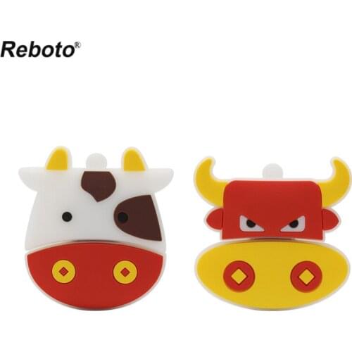 Cartoon Cute Animal Pen Drive Cattle Cow Dragon USB Flash Drives Pendrive 4G 8GB 16GB 32GB 64GB Memory USB Stick U Disk for PC