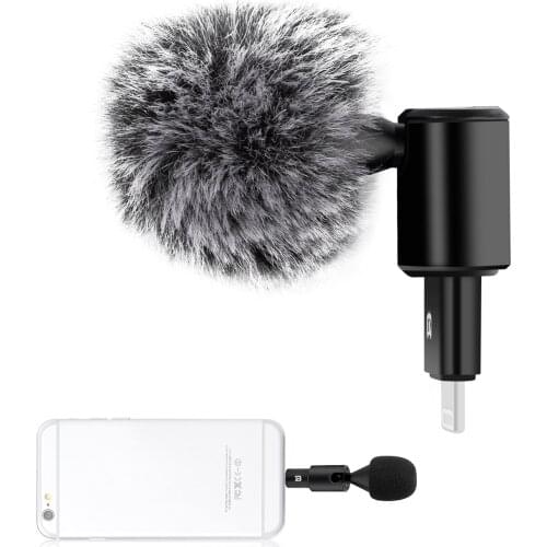 PULUZ 3.5mm/USB Type-C Jack Omnidirectional Condenser Mobile Phone Adjustable Mini Microphone For smartphone