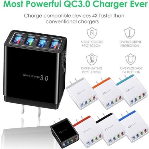 US Plug USB Charger Quick Charge 3.0 For Phone Adapter for Huawei Mate Tablet Portable Wall Mobile Charger Fast Charger 20J3