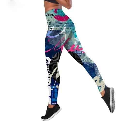 CLOOCL Women Leggings Vintage Newspaper Printed High Waist Elasticity Legging 3D Fashion Fitness Pant for Female Jogging Pants