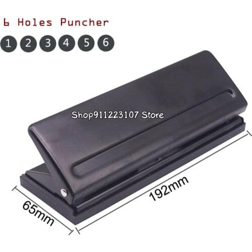1 Pcs 6 Holes Puncher Standard Punch Office Binding Supplies Student stationery office binding equipment Good Tool