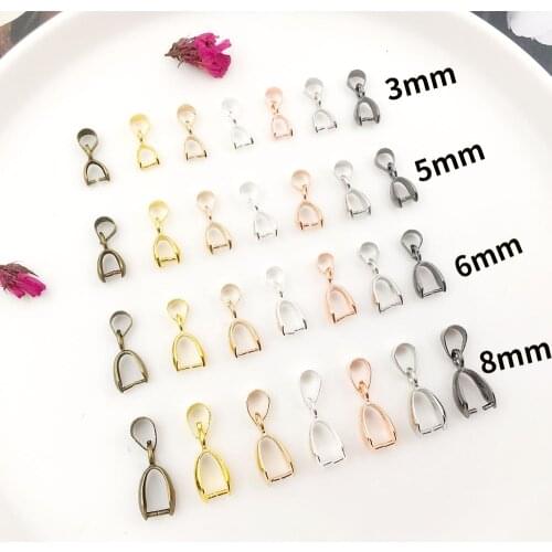 20pcs/lot Gold Rhodium Color Copper Pendant Clasps Hook Bails Clips Connectors for Jewelry Making DIY Necklace Pendants Clasp