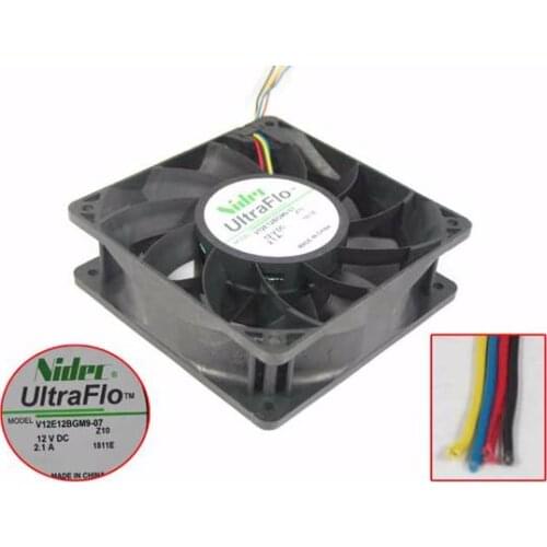 Nidec V12E12BGM9-07 DC 12V 2.1A 120x120x38mm 4-Wire Server Cooling Fan