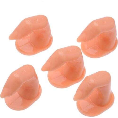 5pcs/lot Practice Display Fingers Fake Finger for Nail Art Training Fake False Nail Art Tool Tips Wholesale