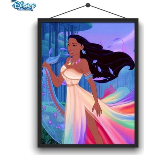 Disney 5D DIY Diamond Drawing Board Painted Princess Round Diamond Embroidery Three-dimensional Exquisite Decoration Handmade