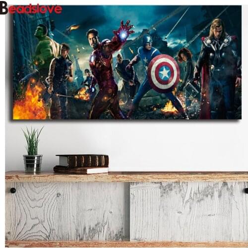 Large 5d diy diamond embroidery painting cartoon posterlead decor diamond mosaic full square round drill puzzle