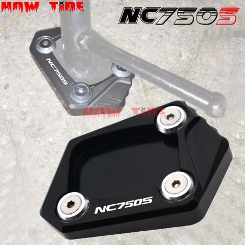 CNC Billet Aluminum Kickstand Foot Plate Side Stand Extension Pad Enlarge Extension For HONDA NC750 NC750S NC 750S 2014 2015