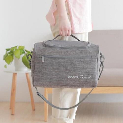 Men Women Waterproof Oxford Handbag Suit Trolley Case Multiple Pockets Travel Bag Dry Wet Separation Hand Luggage Bag XA563F