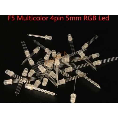 F5 Multicolor 4pin 5mm RGB Led Diode Light Lamp Tricolor Round Common Anode / Cathode LED Light Emitting Red Green Blue