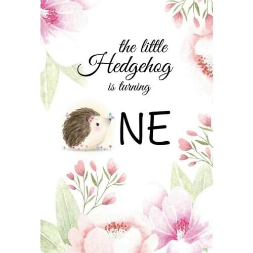 The Little Hedgehag Pink Flowers Green Leaves White Background Photos Christmas Party Decoration Banner Studio Background