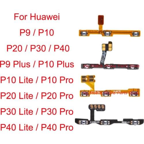 Power & Volume Side Buttons Flex Cable For Huawei P9 P10 P20 P30 P40 Lite Pro Plus Volume Power ON OFF Switch Flex Cable Parts