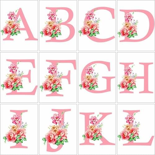 HUACAN 5d Diamond Painting Flower Mosaic Word DIY Wall Art Diamond Embroidery Text Handicraft Home Decor Gift