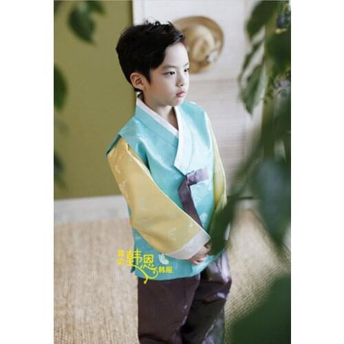 Korean Imported Fabric New Kind Of Boys Stage Costume He-tz6092 Korean First Birthday Costume Kids Clothes
