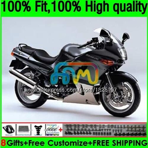 Injection For KAWASAKI Grey black ZZR-400 ZZR 400 01 03 04 05 06 07 155BS.30 ZZR400 2000 2001 2002 2003 2005 2006 2007 Fairing