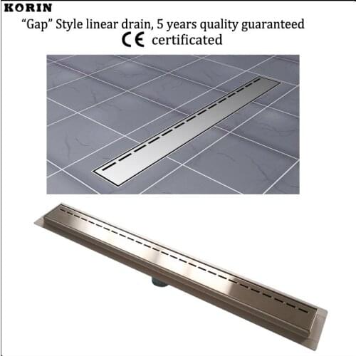 600mm "Gap" Style Stainless Steel 304 Linear Shower Drain, Vertical Shower Drain with flange, Floor Waste, long floor drain