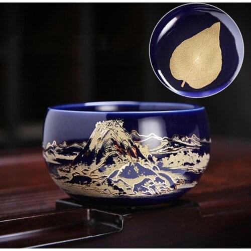 Leaf Jianzhan Leaf Master Cup Ceramic Tea Cup Ceramic Kiln Change Tianmu Ye Zhan Xin Jing Tea Cup