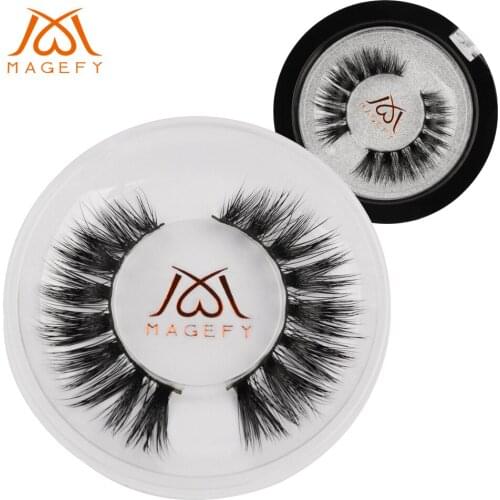 MAGEFY Mink Eyelashes 3D Mink Lashes Thick HandMade Full Strip Lashes Cruelty Free Luxury Makeup Dramatic Lashes with box