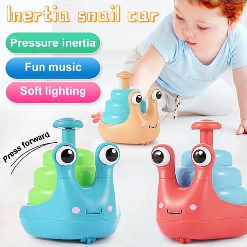 Childrens Toy Car Push Back Crawling Snail Toys For Boy Girl Luminous Sound Effect Car Animal Baby Kids Toddler Crawl