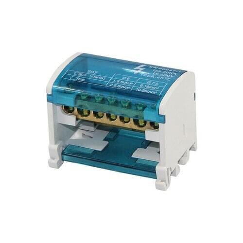 Cabinet Copper junction Terminal block box 2*7 overcurrent 125A bus enclosure 66*45*51mm
