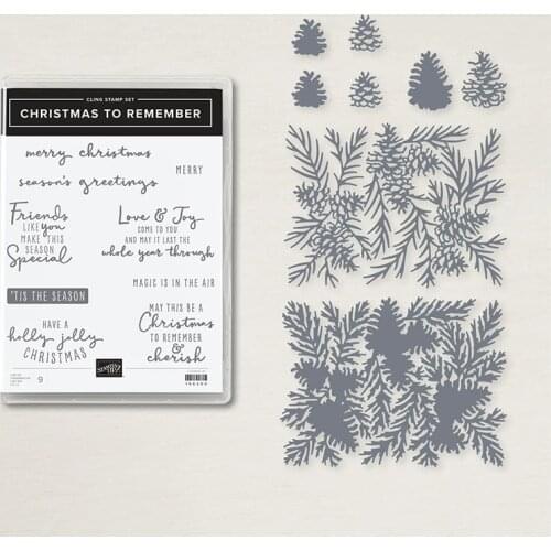 New Christmas To Remember Clear Stamps or Metal Cutting Dies Sets for DIY Craft Making Greeting Card Scrapbooking