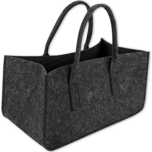 Durable Non-woven Wood Fire Storage Bag Felt Double Handle Opening Shopping Bag Felt Wood Fire Storage Bag