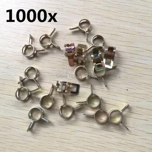 1000x 6mm Size Spring Clip Fuel Oil Water Hose Pipe Tube Clamp Fastener for air hose tube, water pipe, fuel pipe, silicone Etc