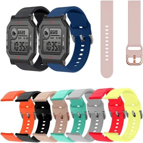 Soft Silicone Band Strap for Huami Amazfit Neo for Huami Amazfit Bip Bit Lite Youth 1S U Band With Fashional Colors 20mm